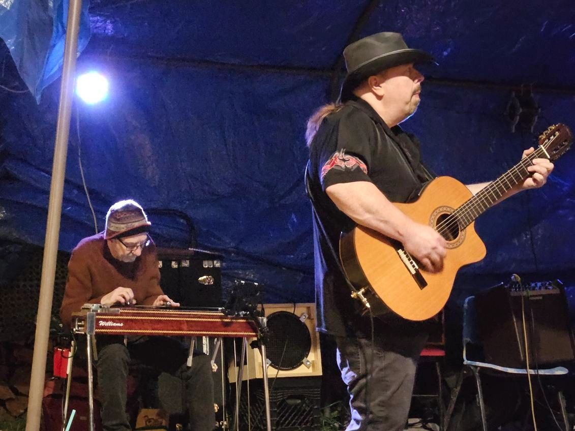 Live music performance with pedal steel guitar